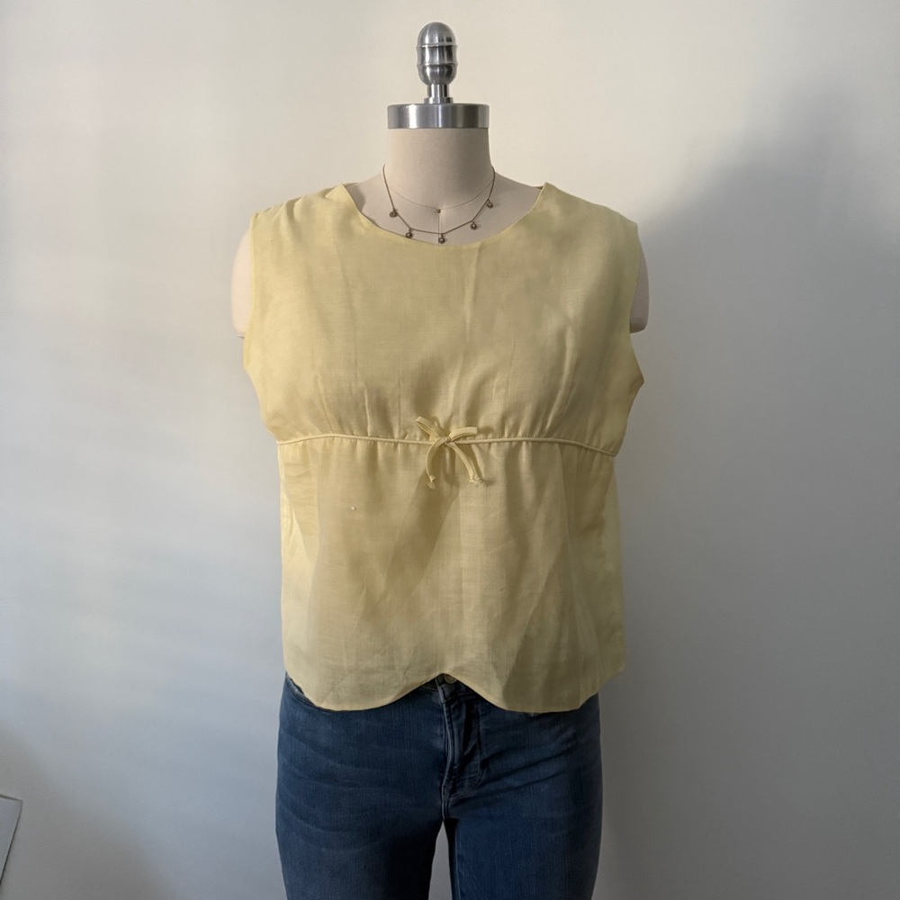 Vintage 60s Pale Yellow Tank